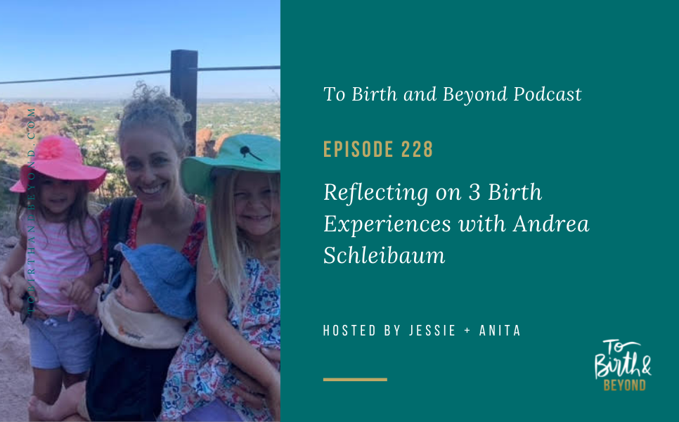 Episode 228: Reflecting on 3 Birth Experiences with Andrea Schleibaum